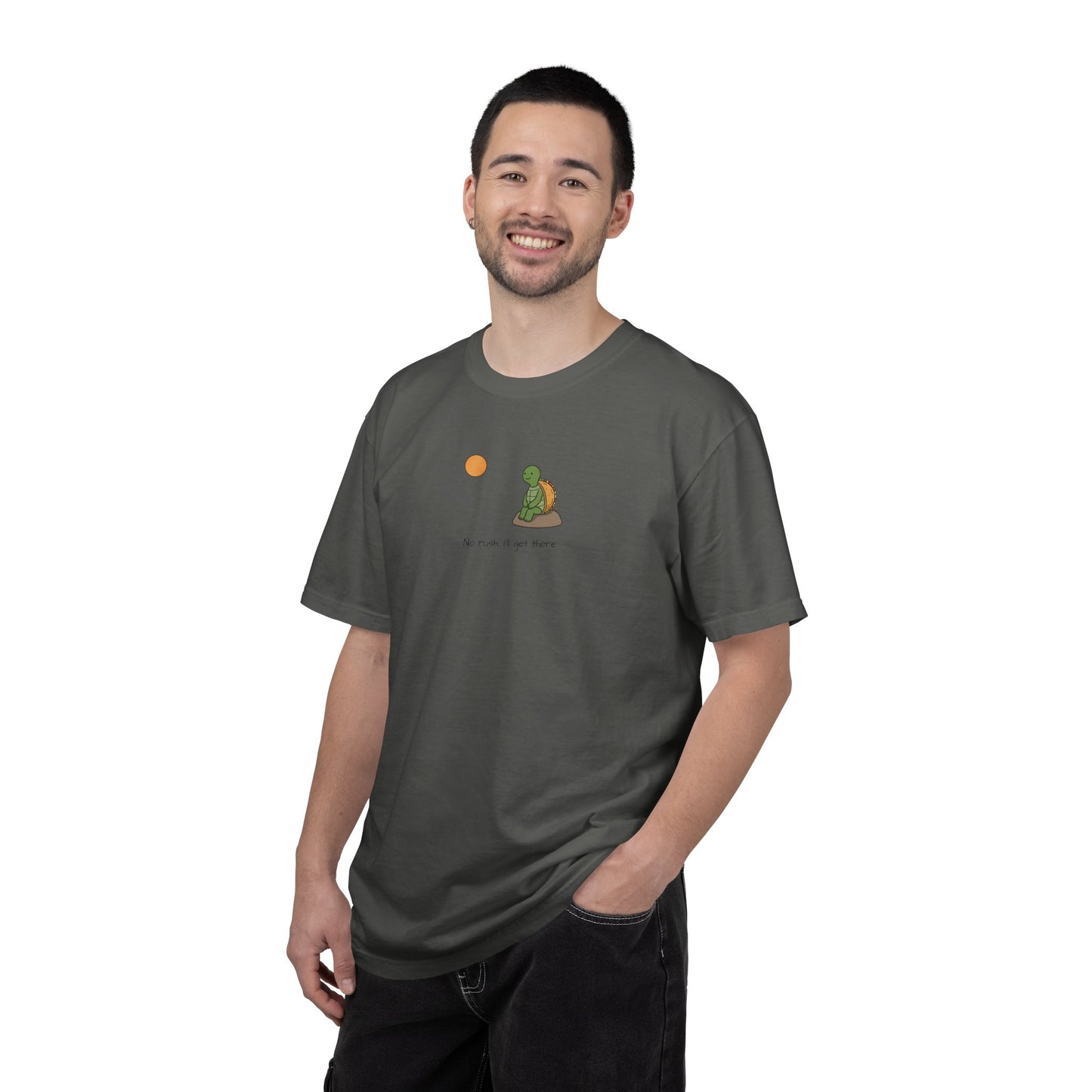 T-Shirt — Serene Turtle Sunset "You Are Where You Are" Graphic