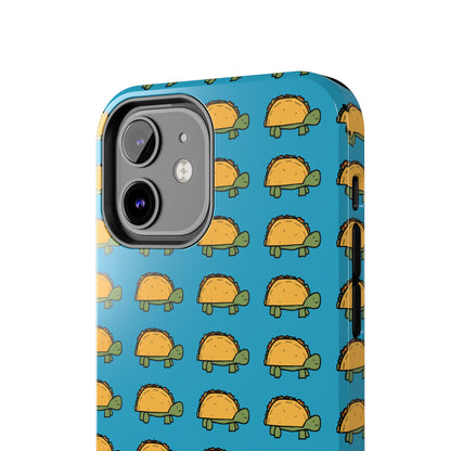 Cute Taco Pattern Tough Phone Case — Protective iPhone Case with Repeating Taco Design