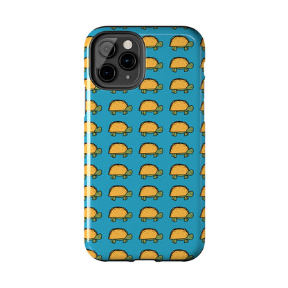 Cute Taco Pattern Tough Phone Case — Protective iPhone Case with Repeating Taco Design
