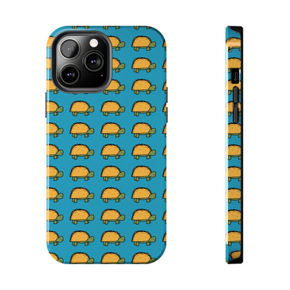 Cute Taco Pattern Tough Phone Case — Protective iPhone Case with Repeating Taco Design