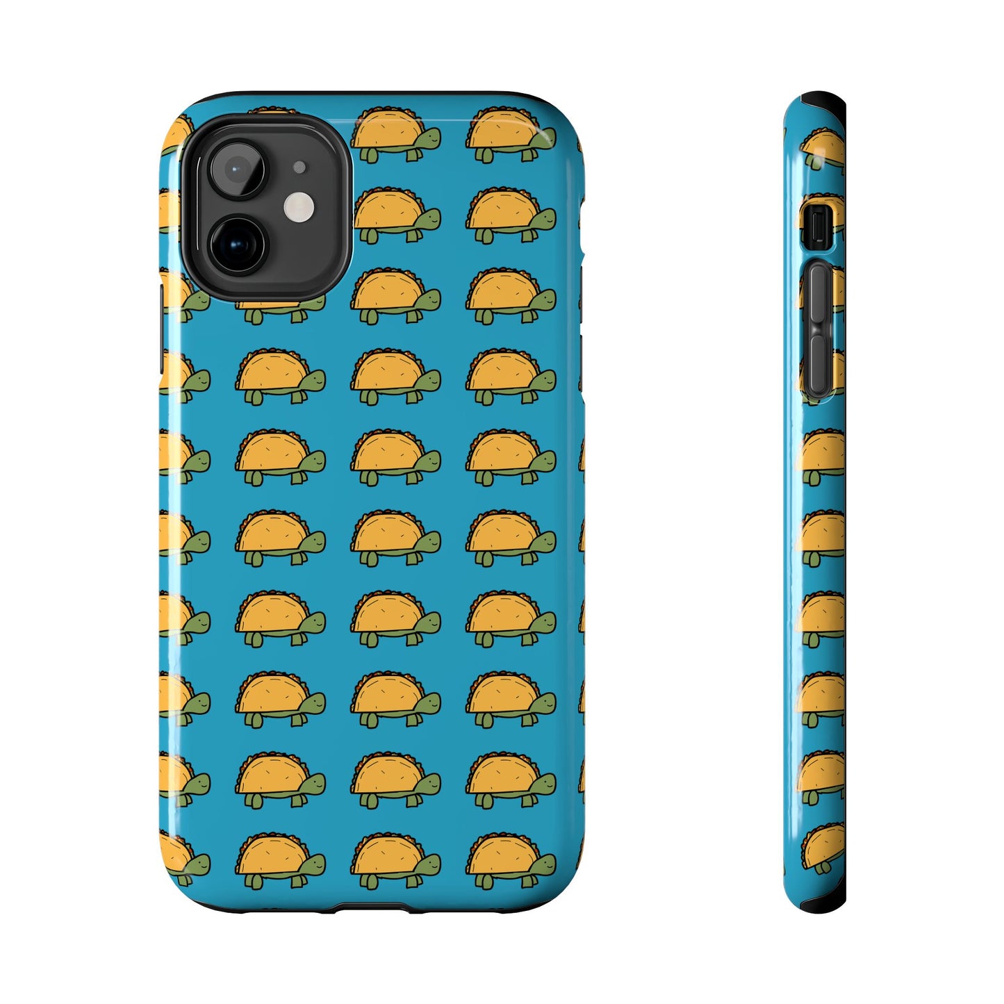 Cute Taco Pattern Tough Phone Case — Protective iPhone Case with Repeating Taco Design