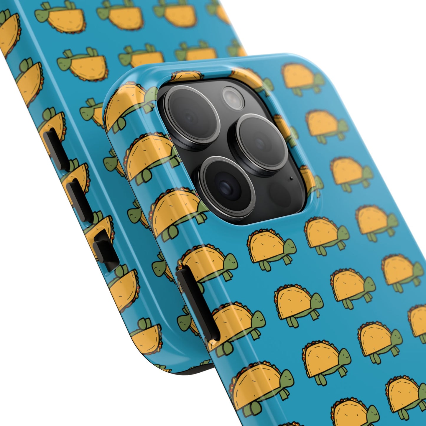 Cute Taco Pattern Tough Phone Case — Protective iPhone Case with Repeating Taco Design