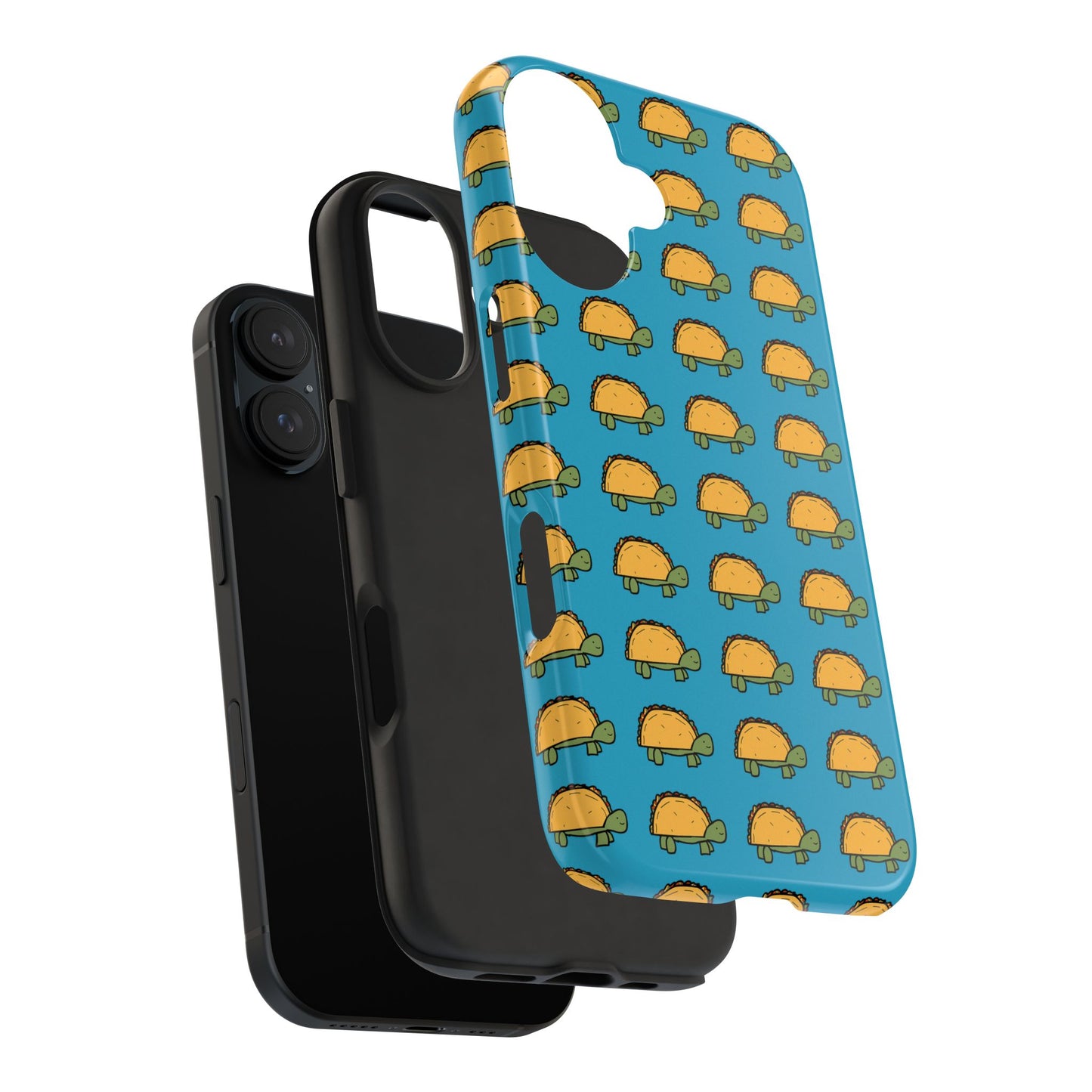 Cute Taco Pattern Tough Phone Case — Protective iPhone Case with Repeating Taco Design