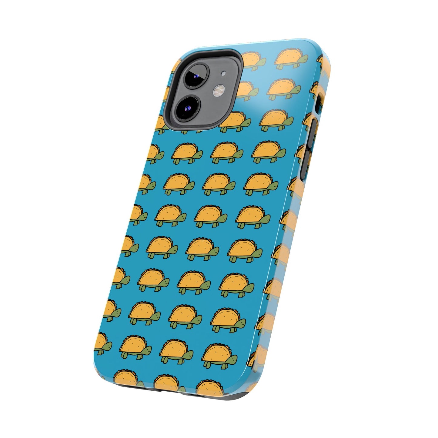 Cute Taco Pattern Tough Phone Case — Protective iPhone Case with Repeating Taco Design