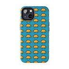 Cute Taco Pattern Tough Phone Case — Protective iPhone Case with Repeating Taco Design