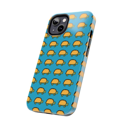 Cute Taco Pattern Tough Phone Case — Protective iPhone Case with Repeating Taco Design