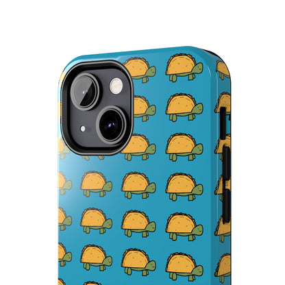 Cute Taco Pattern Tough Phone Case — Protective iPhone Case with Repeating Taco Design