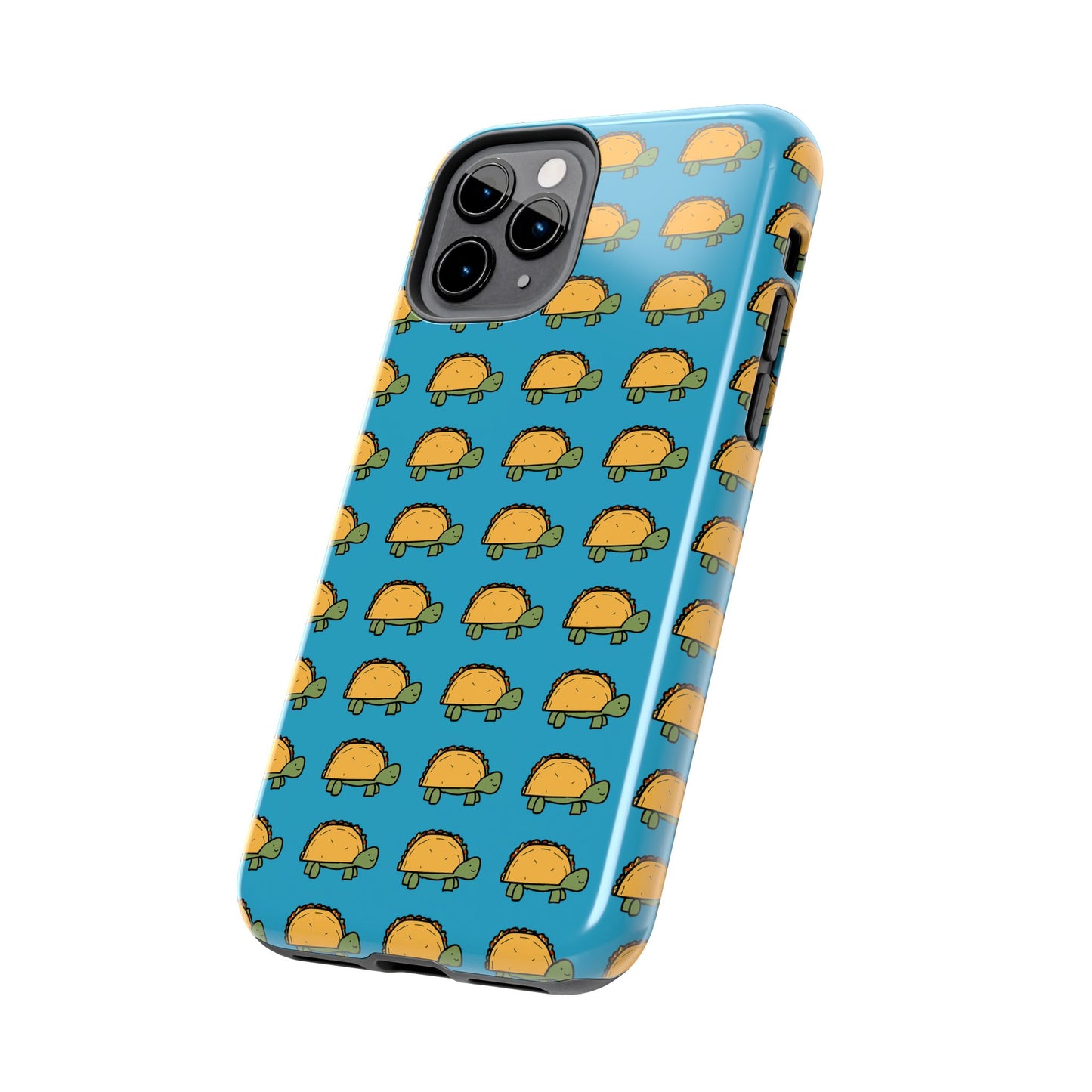 Cute Taco Pattern Tough Phone Case — Protective iPhone Case with Repeating Taco Design