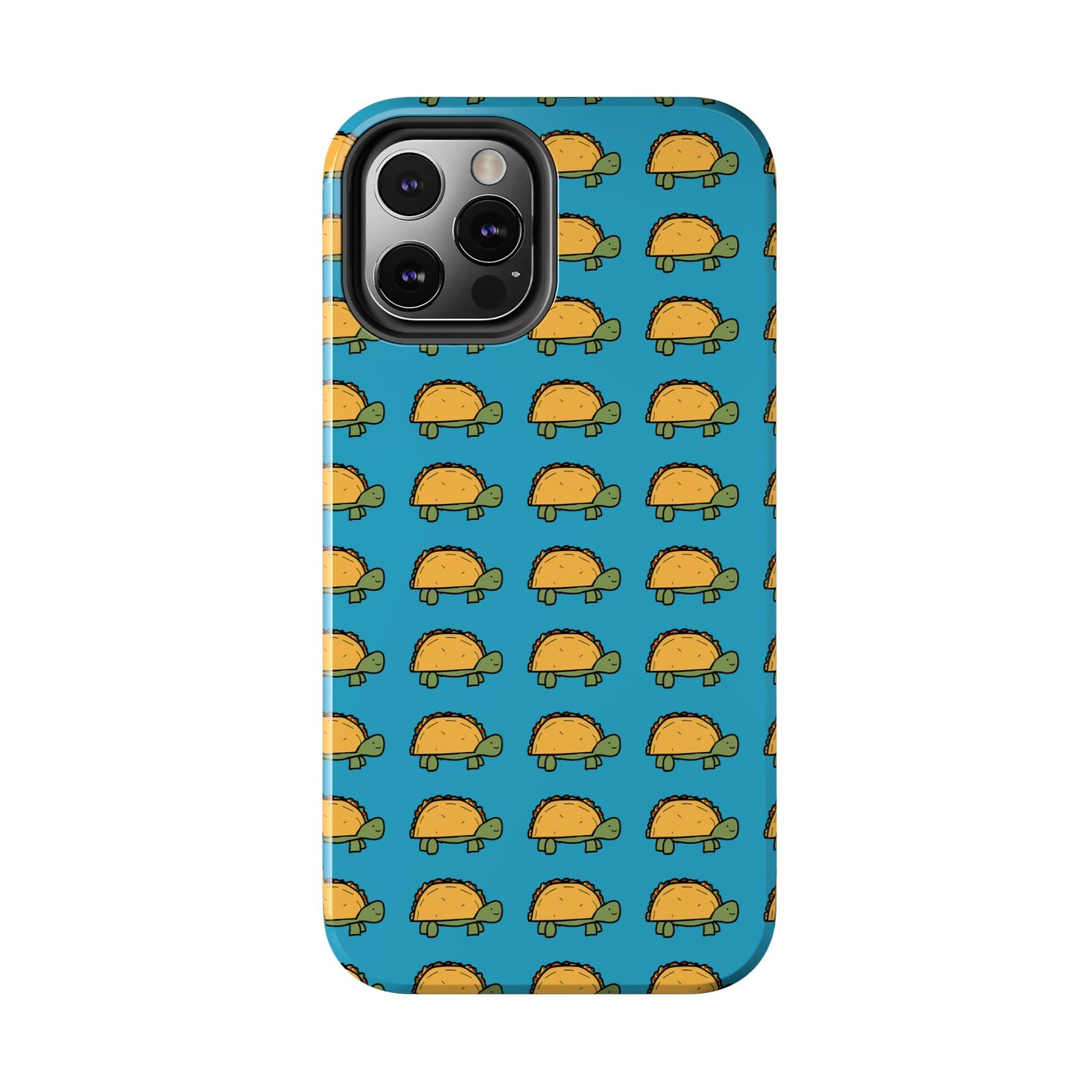 Cute Taco Pattern Tough Phone Case — Protective iPhone Case with Repeating Taco Design