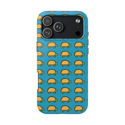Cute Taco Pattern Tough Phone Case — Protective iPhone Case with Repeating Taco Design