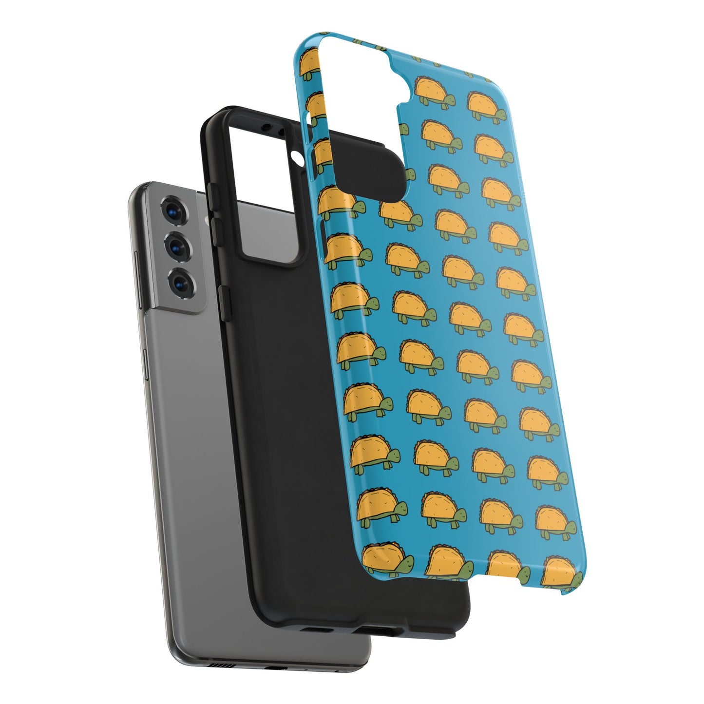 Cute Taco Pattern Tough Phone Case — Protective iPhone Case with Repeating Taco Design