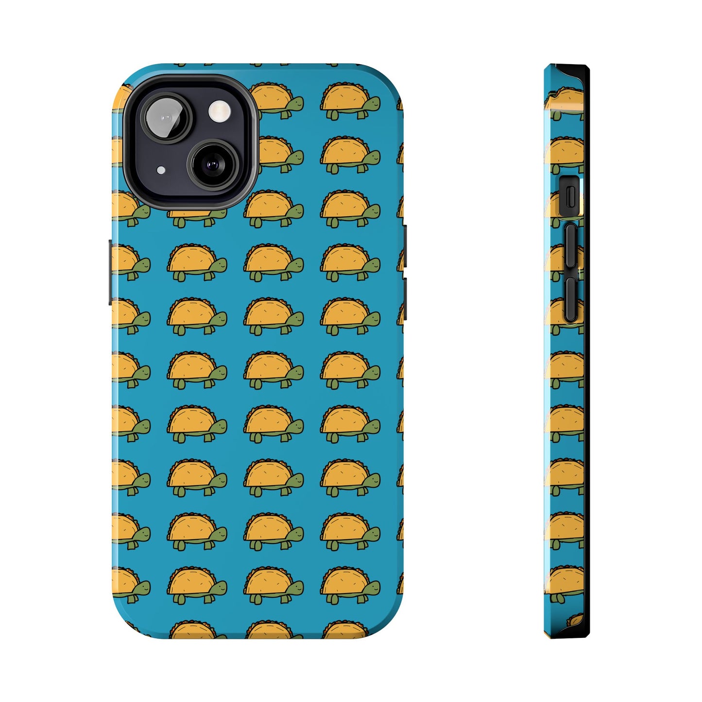 Cute Taco Pattern Tough Phone Case — Protective iPhone Case with Repeating Taco Design