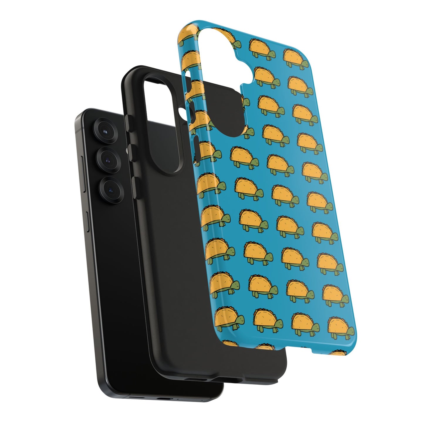 Cute Taco Pattern Tough Phone Case — Protective iPhone Case with Repeating Taco Design