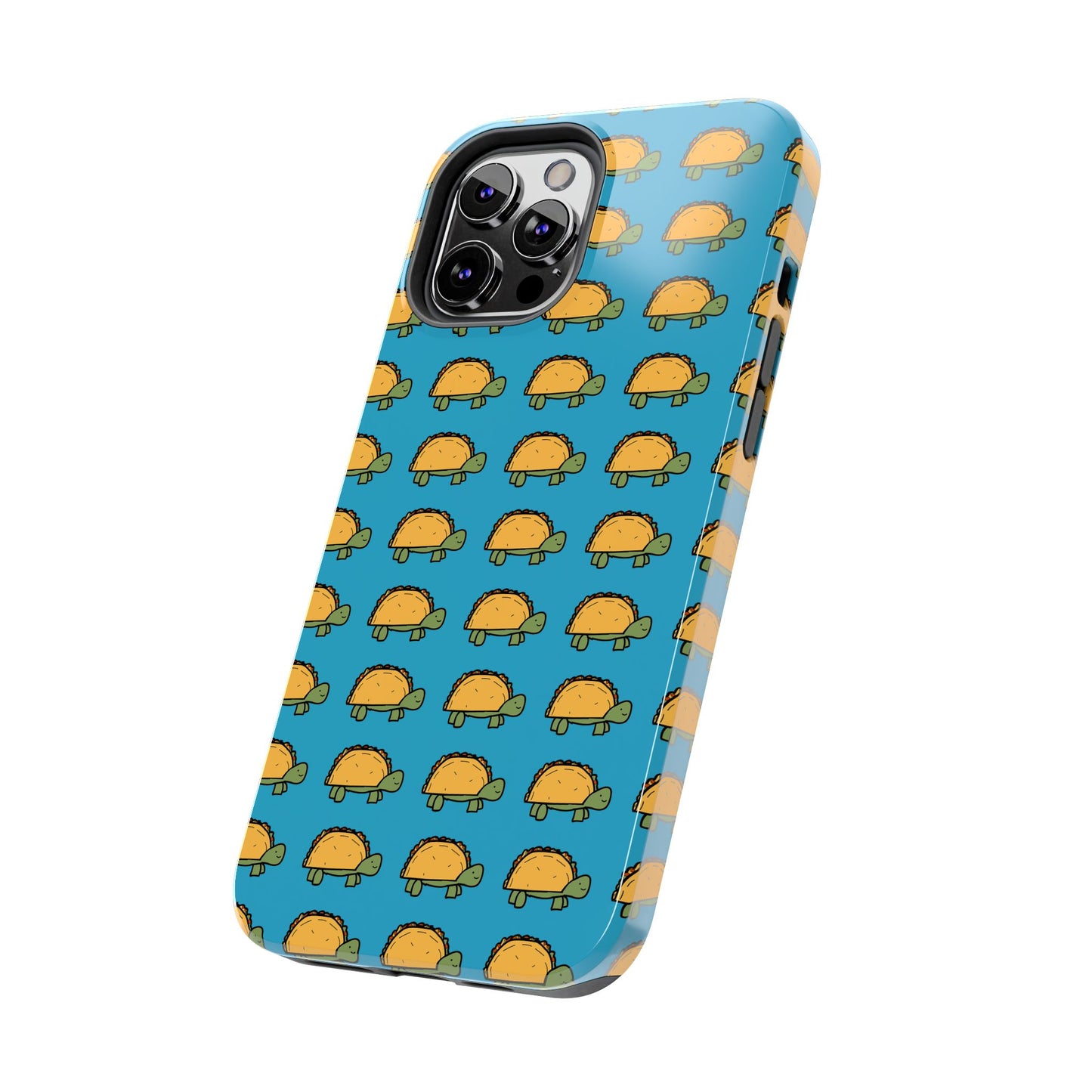 Cute Taco Pattern Tough Phone Case — Protective iPhone Case with Repeating Taco Design