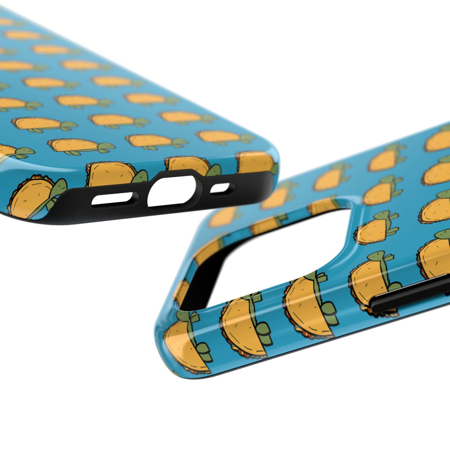 Cute Taco Pattern Tough Phone Case — Protective iPhone Case with Repeating Taco Design
