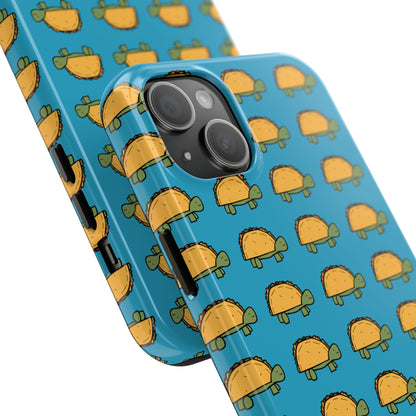 Cute Taco Pattern Tough Phone Case — Protective iPhone Case with Repeating Taco Design