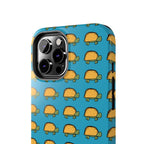 Cute Taco Pattern Tough Phone Case — Protective iPhone Case with Repeating Taco Design
