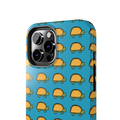 Cute Taco Pattern Tough Phone Case — Protective iPhone Case with Repeating Taco Design