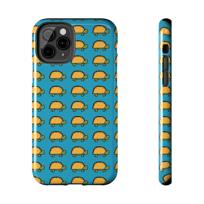 Cute Taco Pattern Tough Phone Case — Protective iPhone Case with Repeating Taco Design
