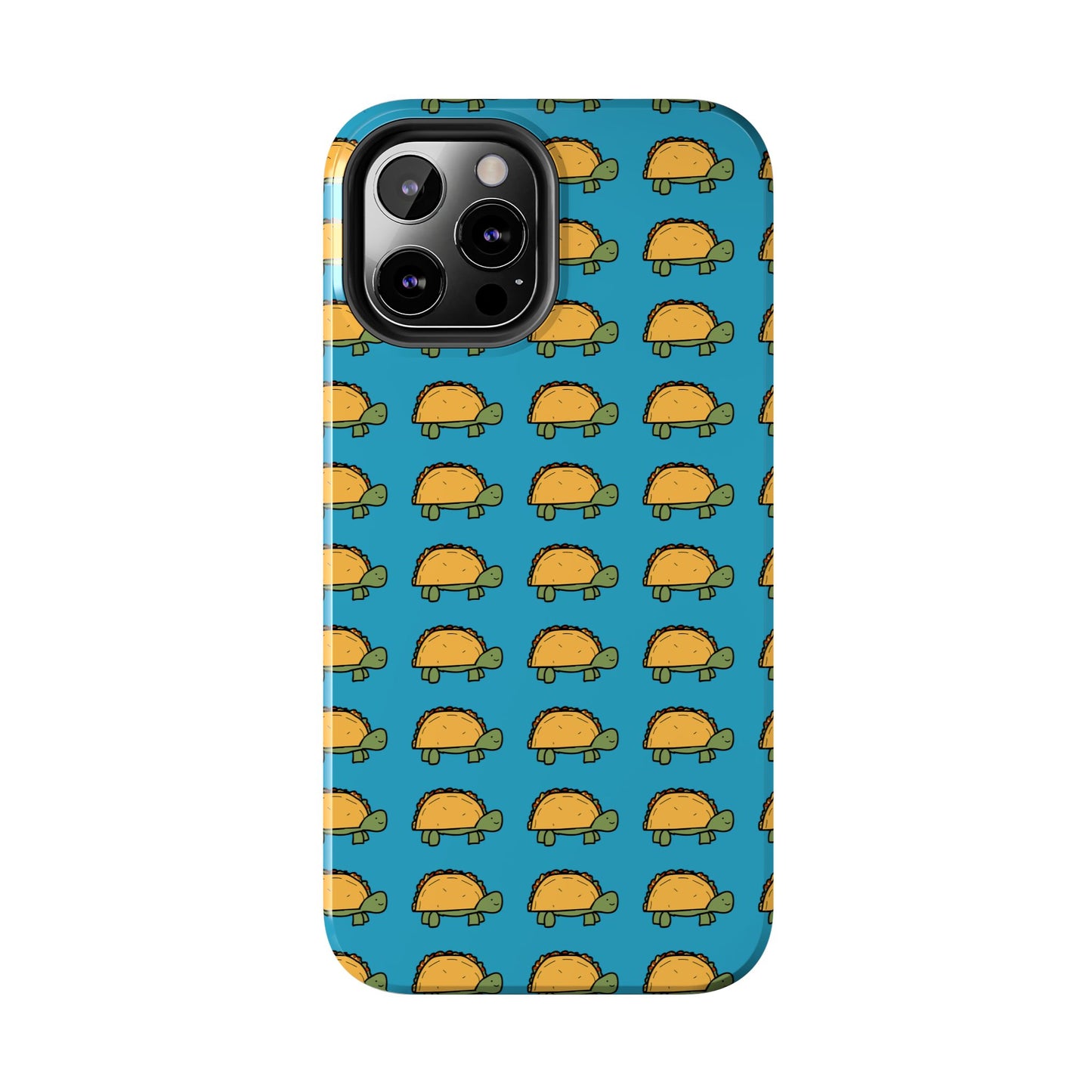 Cute Taco Pattern Tough Phone Case — Protective iPhone Case with Repeating Taco Design