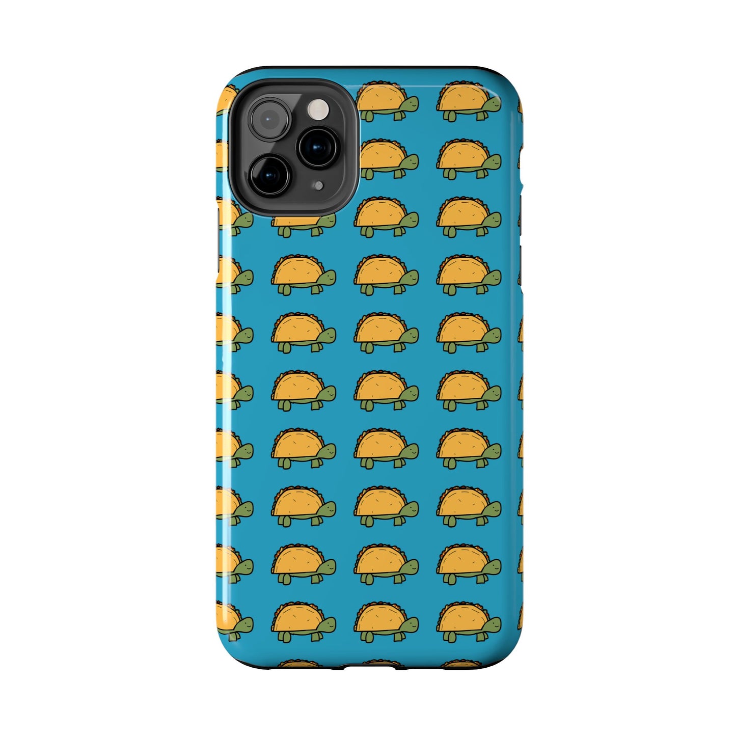 Cute Taco Pattern Tough Phone Case — Protective iPhone Case with Repeating Taco Design