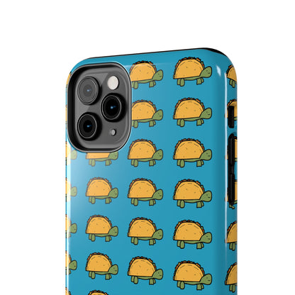 Cute Taco Pattern Tough Phone Case — Protective iPhone Case with Repeating Taco Design