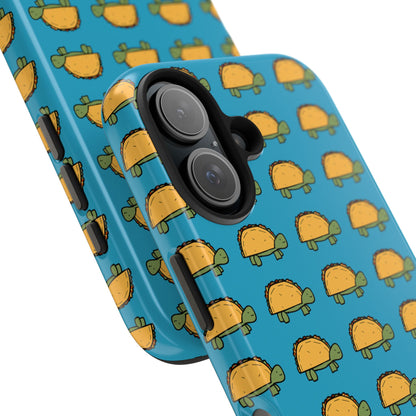 Cute Taco Pattern Tough Phone Case — Protective iPhone Case with Repeating Taco Design
