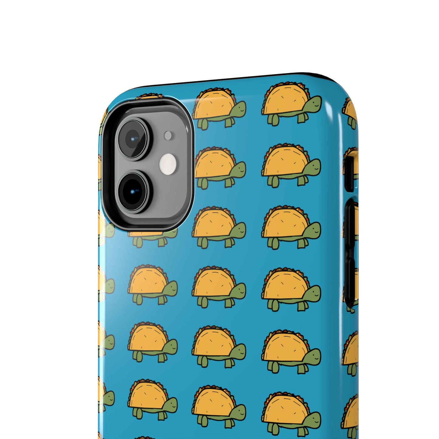 Cute Taco Pattern Tough Phone Case — Protective iPhone Case with Repeating Taco Design