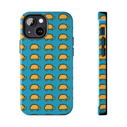 Cute Taco Pattern Tough Phone Case — Protective iPhone Case with Repeating Taco Design