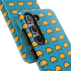 Cute Taco Pattern Tough Phone Case — Protective iPhone Case with Repeating Taco Design