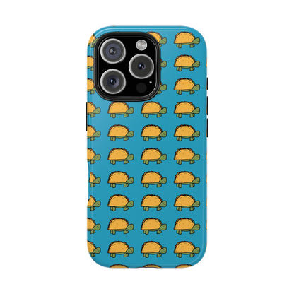 Cute Taco Pattern Tough Phone Case — Protective iPhone Case with Repeating Taco Design