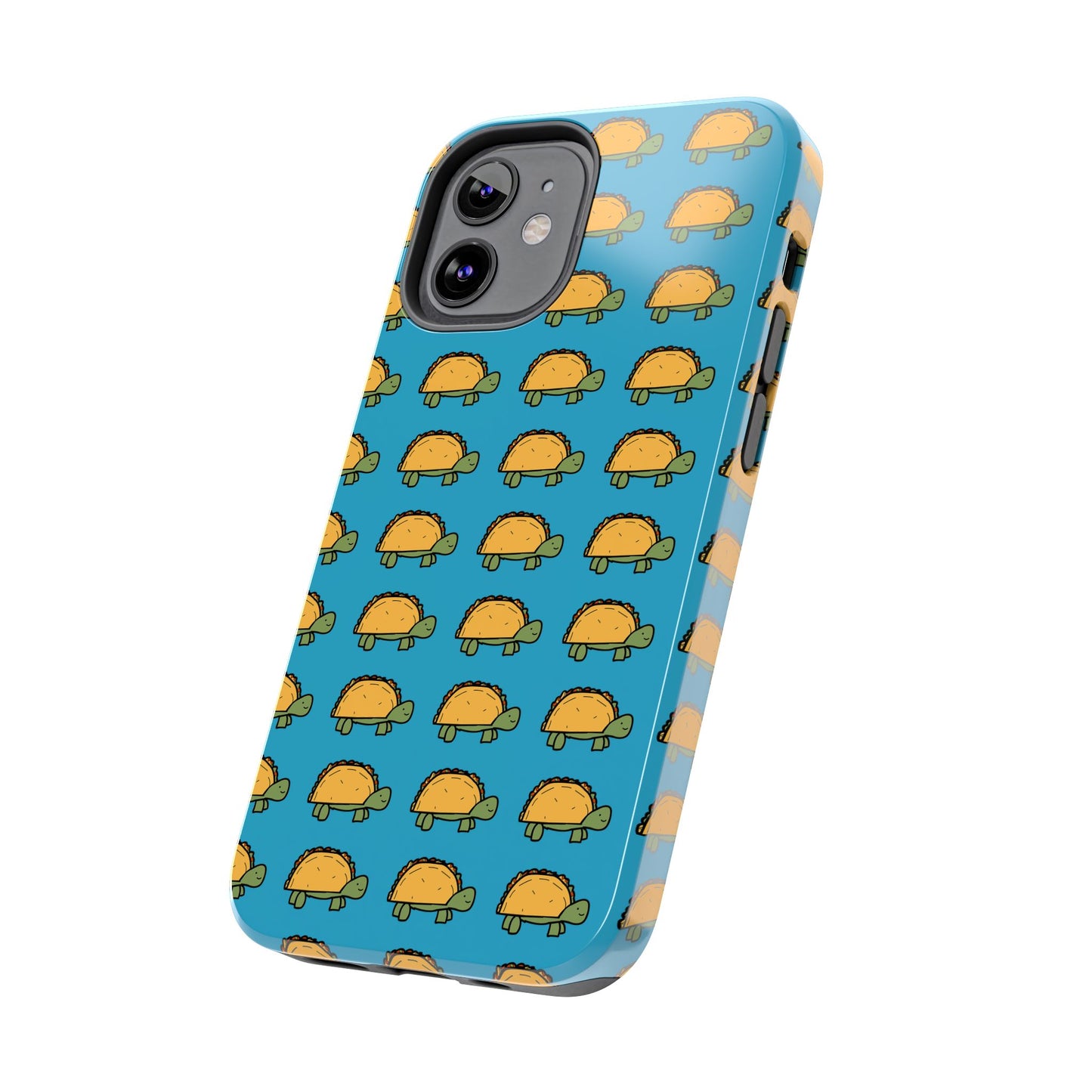 Cute Taco Pattern Tough Phone Case — Protective iPhone Case with Repeating Taco Design