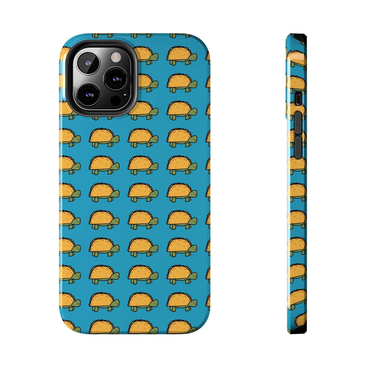 Cute Taco Pattern Tough Phone Case — Protective iPhone Case with Repeating Taco Design