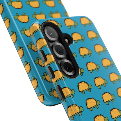 Cute Taco Pattern Tough Phone Case — Protective iPhone Case with Repeating Taco Design