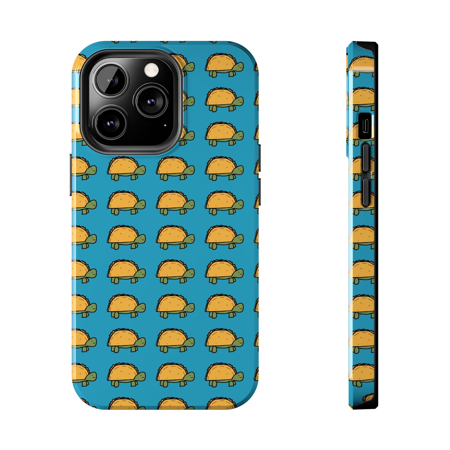 Cute Taco Pattern Tough Phone Case — Protective iPhone Case with Repeating Taco Design
