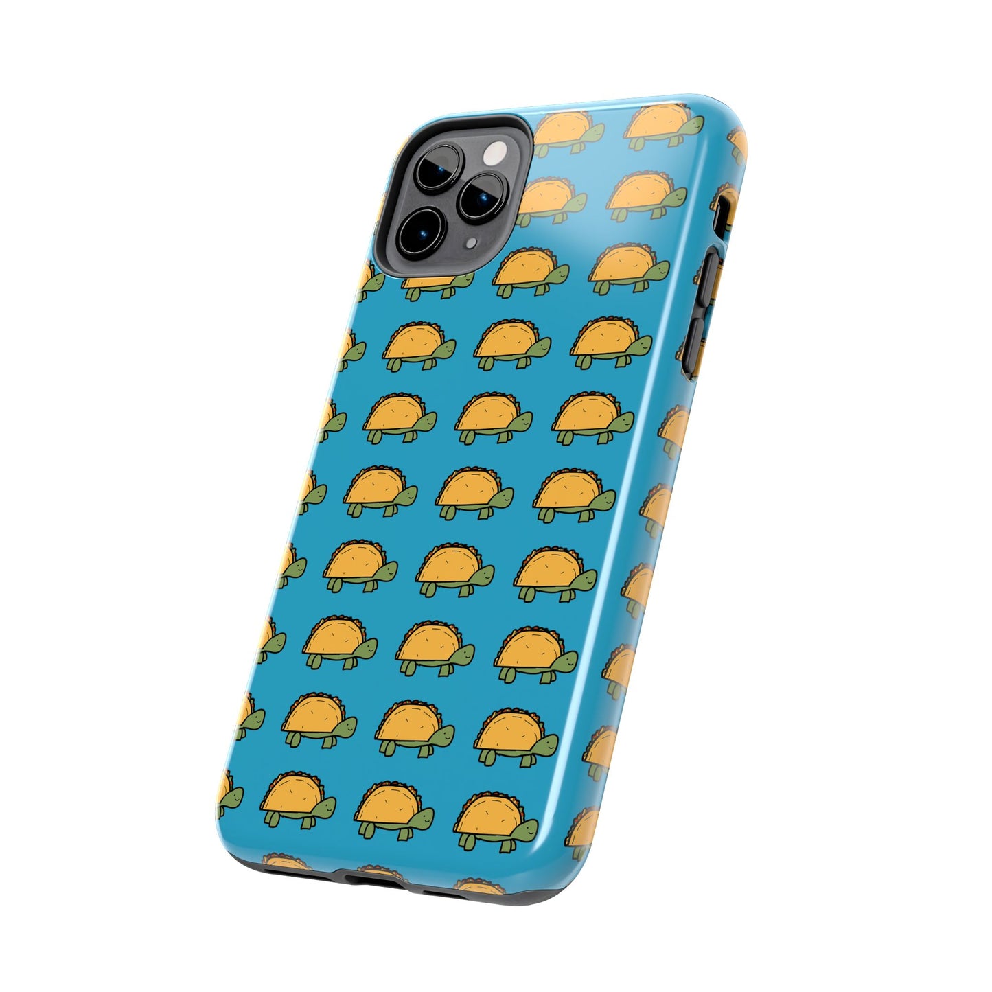 Cute Taco Pattern Tough Phone Case — Protective iPhone Case with Repeating Taco Design