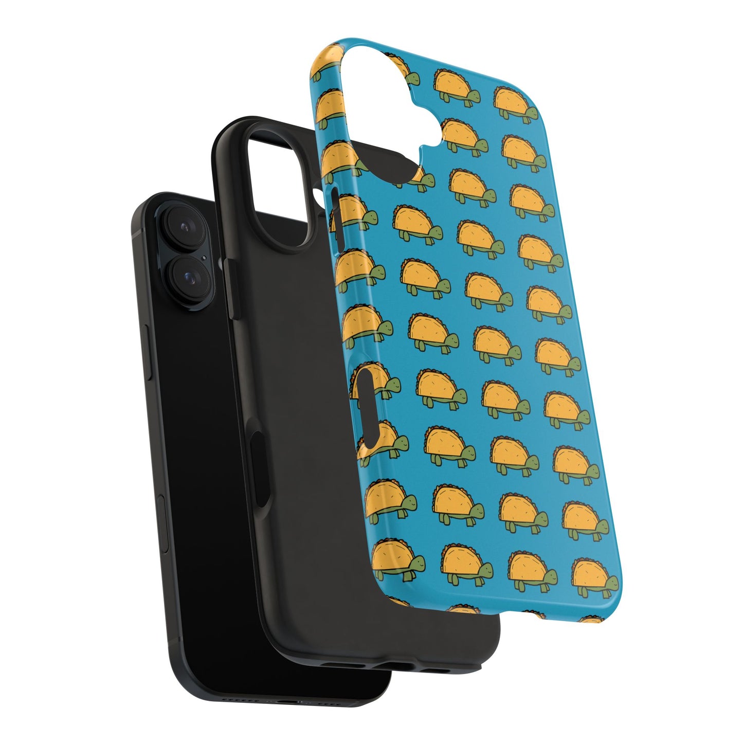 Cute Taco Pattern Tough Phone Case — Protective iPhone Case with Repeating Taco Design