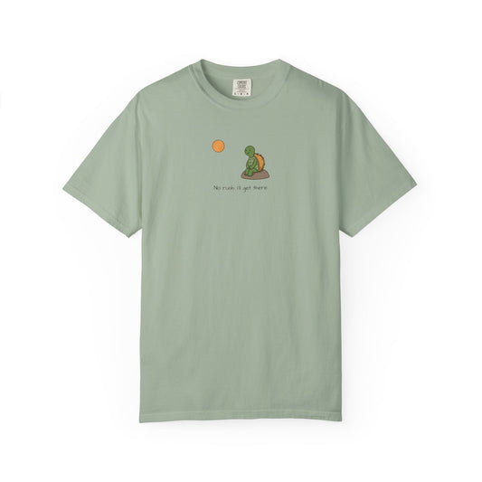 T-Shirt — Serene Turtle Sunset "You Are Where You Are" Graphic