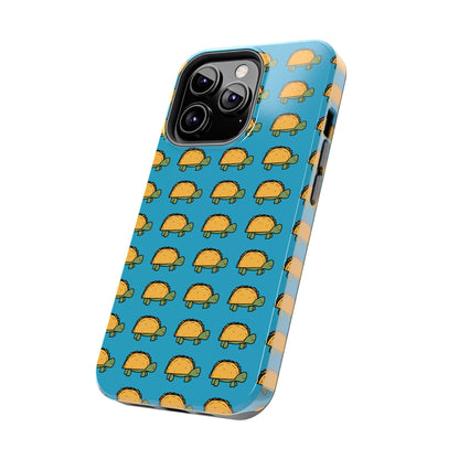 Cute Taco Pattern Tough Phone Case — Protective iPhone Case with Repeating Taco Design
