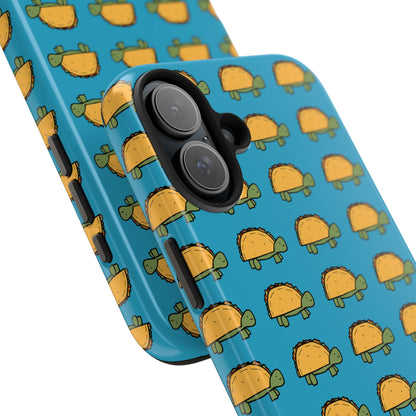 Cute Taco Pattern Tough Phone Case — Protective iPhone Case with Repeating Taco Design