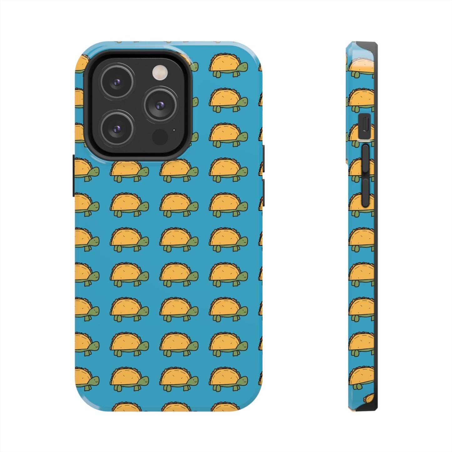 Cute Taco Pattern Tough Phone Case — Protective iPhone Case with Repeating Taco Design