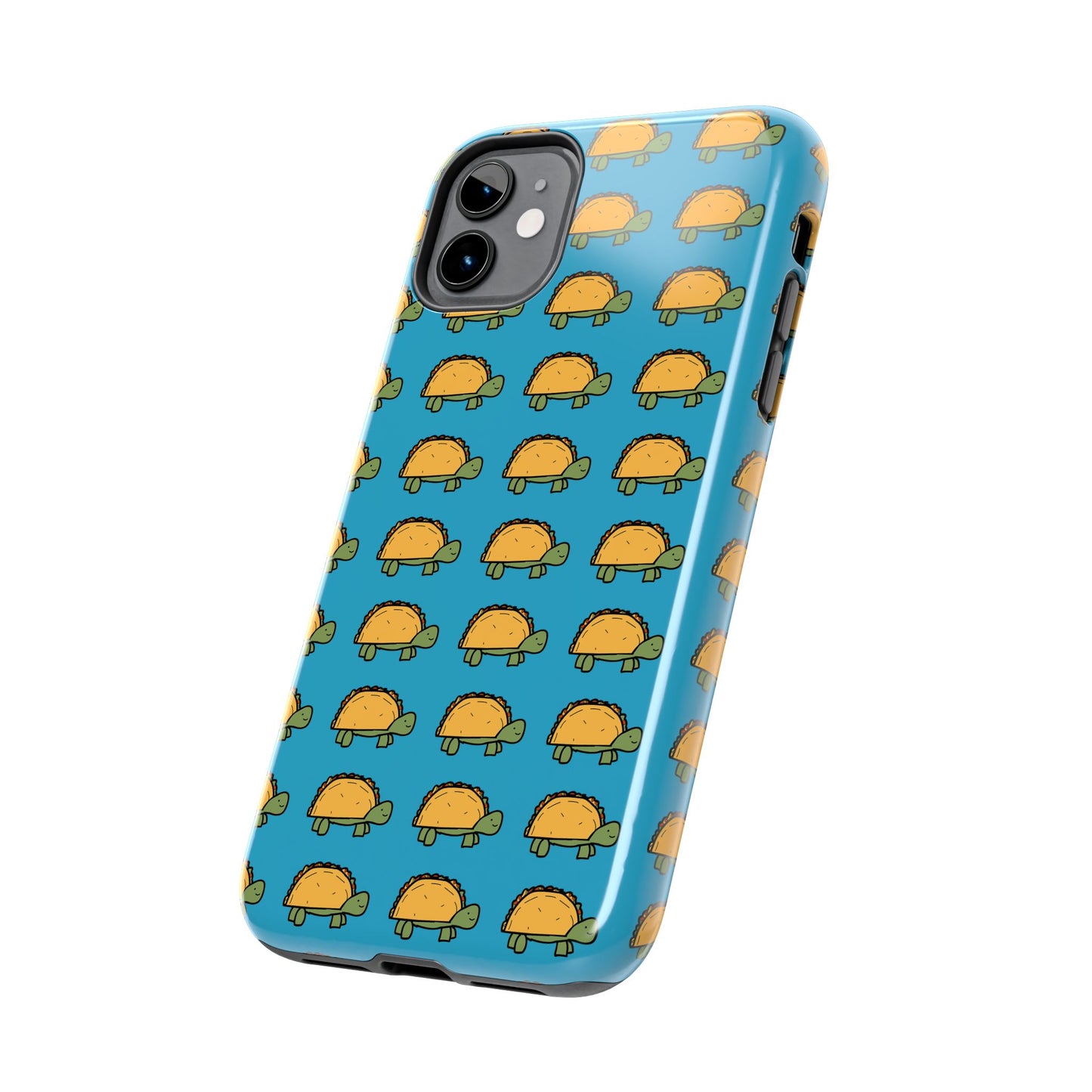 Cute Taco Pattern Tough Phone Case — Protective iPhone Case with Repeating Taco Design