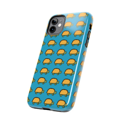 Cute Taco Pattern Tough Phone Case — Protective iPhone Case with Repeating Taco Design