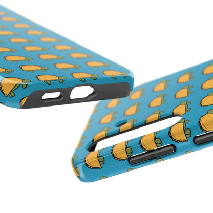 Cute Taco Pattern Tough Phone Case — Protective iPhone Case with Repeating Taco Design