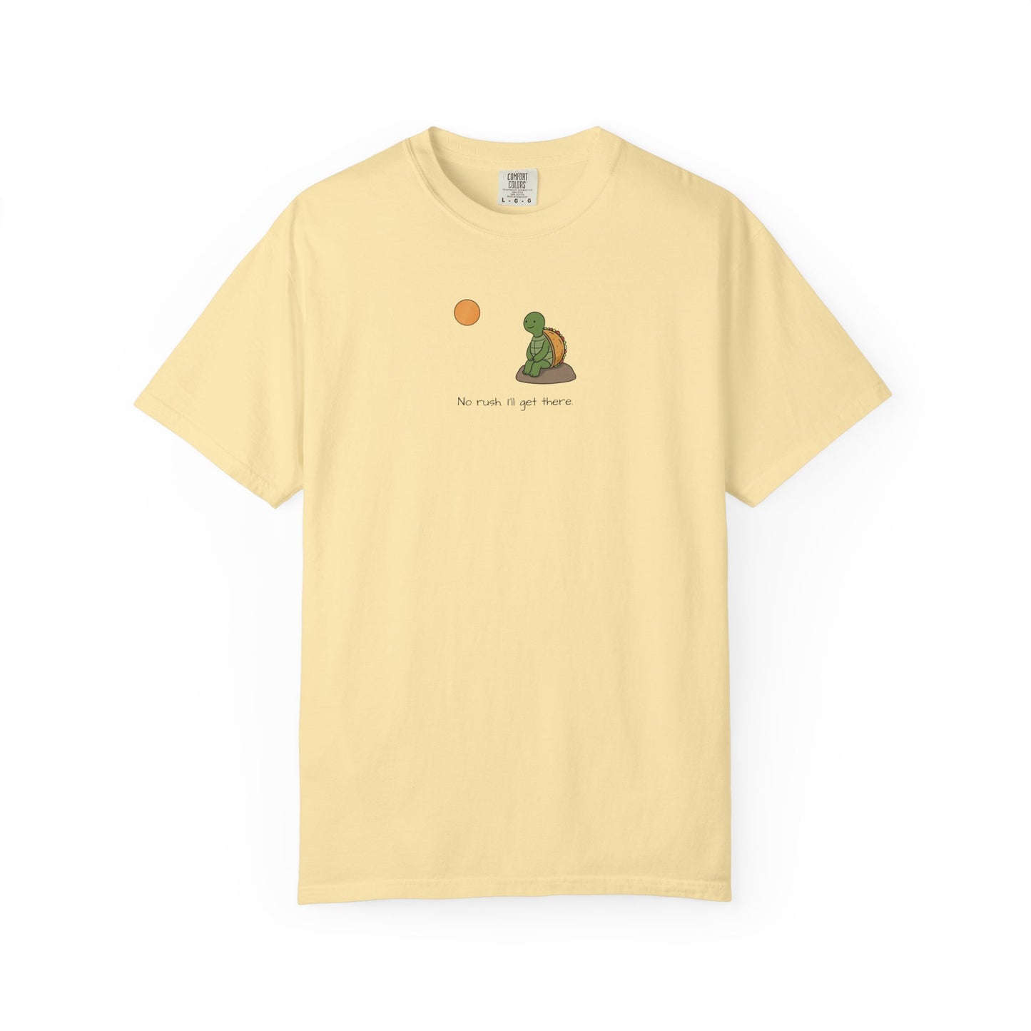 T-Shirt — Serene Turtle Sunset "You Are Where You Are" Graphic