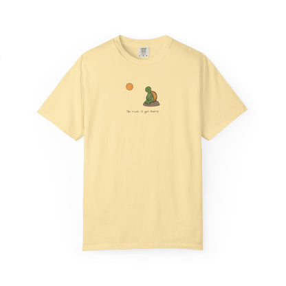 T-Shirt — Serene Turtle Sunset "You Are Where You Are" Graphic