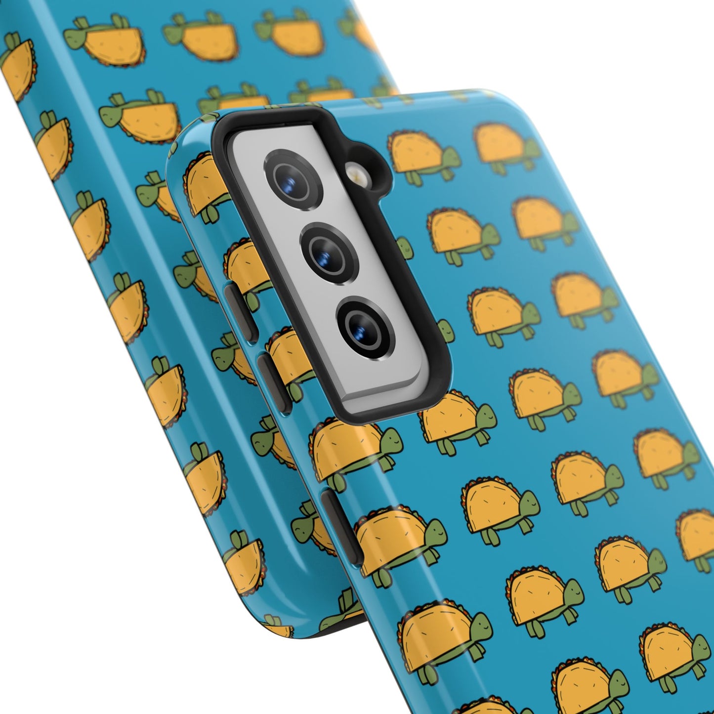 Cute Taco Pattern Tough Phone Case — Protective iPhone Case with Repeating Taco Design
