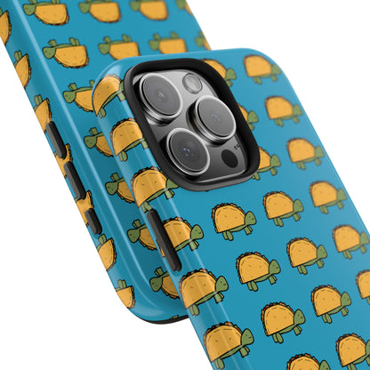 Cute Taco Pattern Tough Phone Case — Protective iPhone Case with Repeating Taco Design