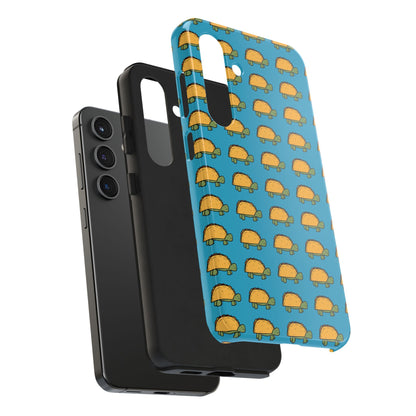 Cute Taco Pattern Tough Phone Case — Protective iPhone Case with Repeating Taco Design