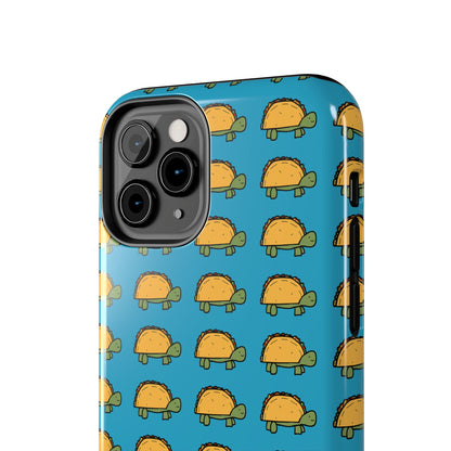 Cute Taco Pattern Tough Phone Case — Protective iPhone Case with Repeating Taco Design